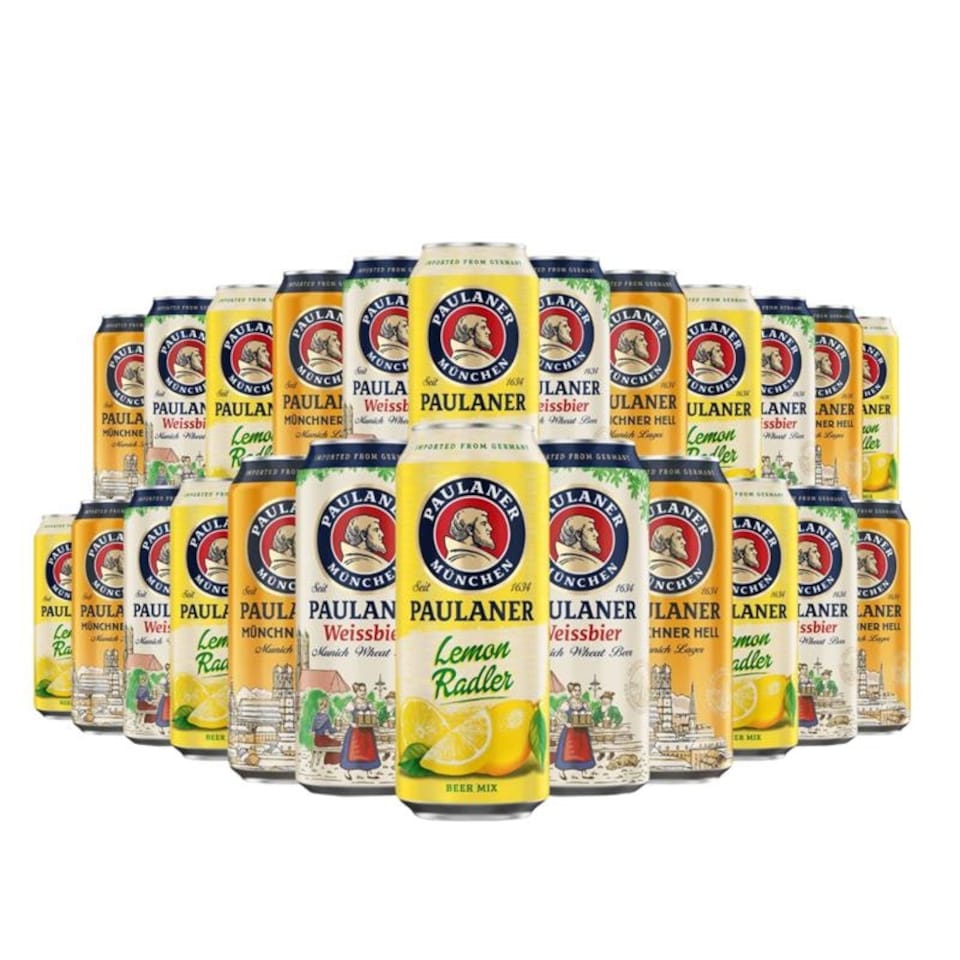 image 1 of Paulaner Beers Mixed Case - Lemon Radler - Munich Lager - Weissbier 24 x 500ml