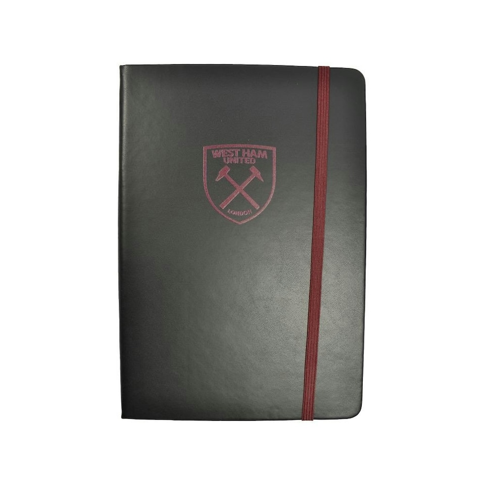 image 1 of West Ham United FC Premium Crest A5 Composition Notebook - Black/Maroon - One Size