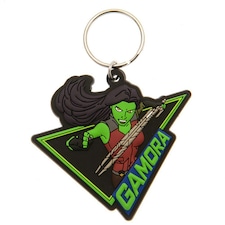 Guardians Of The Galaxy Gamora Keyring - Black/Green/Red - One Size