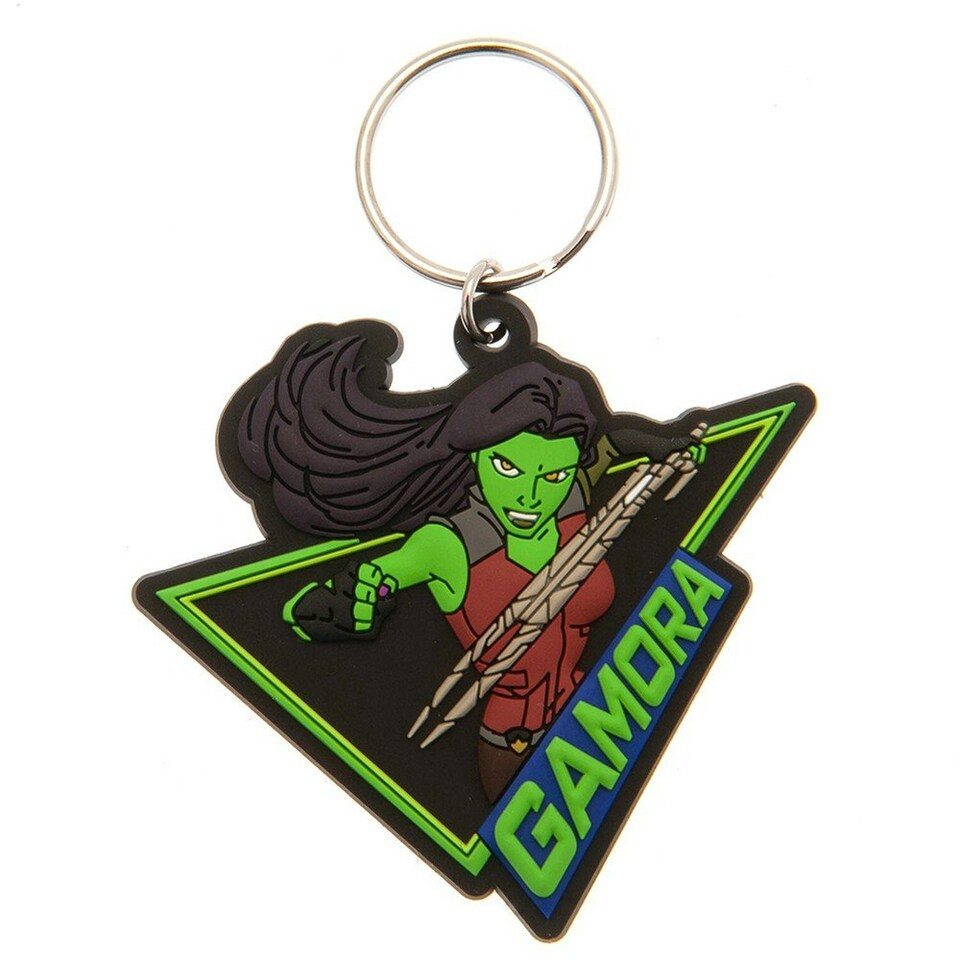 image 1 of Guardians Of The Galaxy Gamora Keyring - Black/Green/Red - One Size