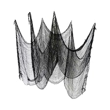 2.9m Halloween Freaky Fabric Net Decoration in Black