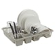 image 1 of Large Plastic Dish Drainer with Cutlery Rack Kitchen | Grey | 1
