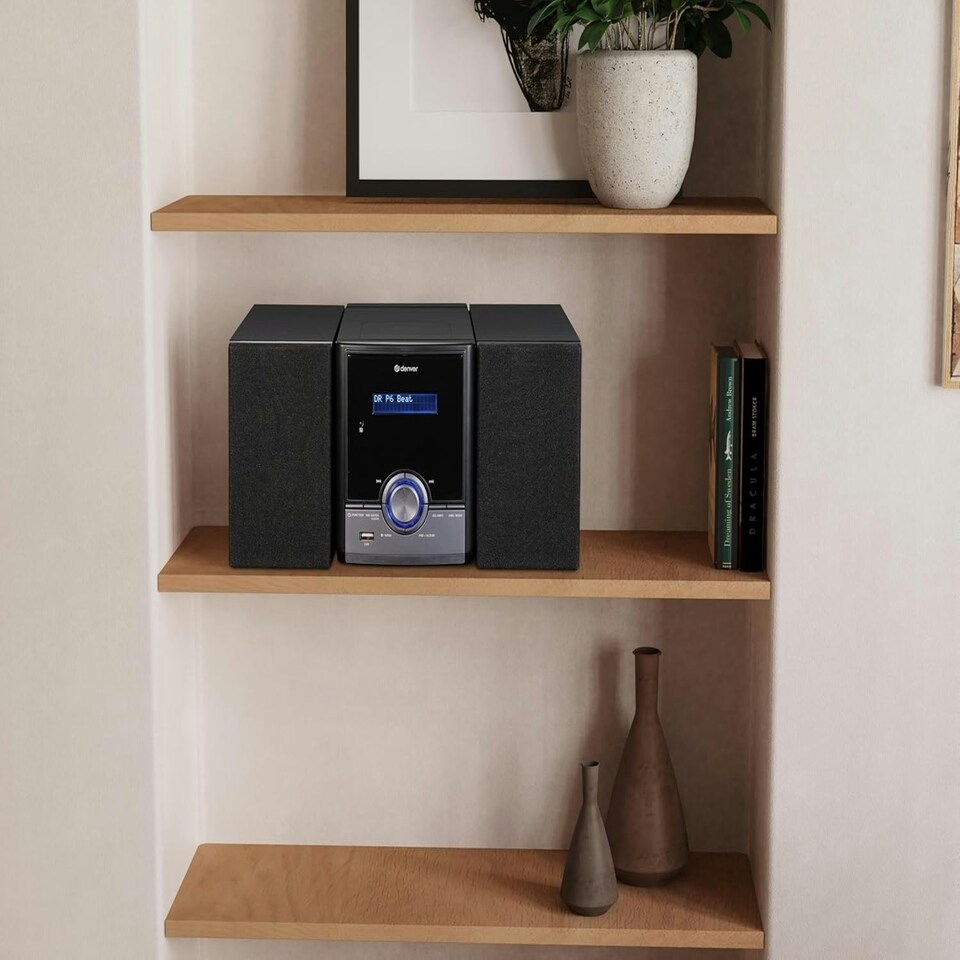 image 1 of CD Player for Home Mini Hifi System - DAB Radio with CD Player, Hi Fi music System with Bluetooth Stereo System, USB & Remote
