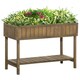 image 1 of Outsunny Wooden Herb Planter Stand 8 Cubes Bottom Shelf Raised Bed Natural