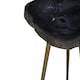 image 3 of Relic Side Table With Petrified Wood Top and Brass Finish Legs Brown