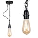 image 1 of ValueLights Huber Black Wall Ceiling Light Fitting Base Only