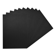 Pack of 20 Sheets A2 Black Colored Craft Papers 230gsm