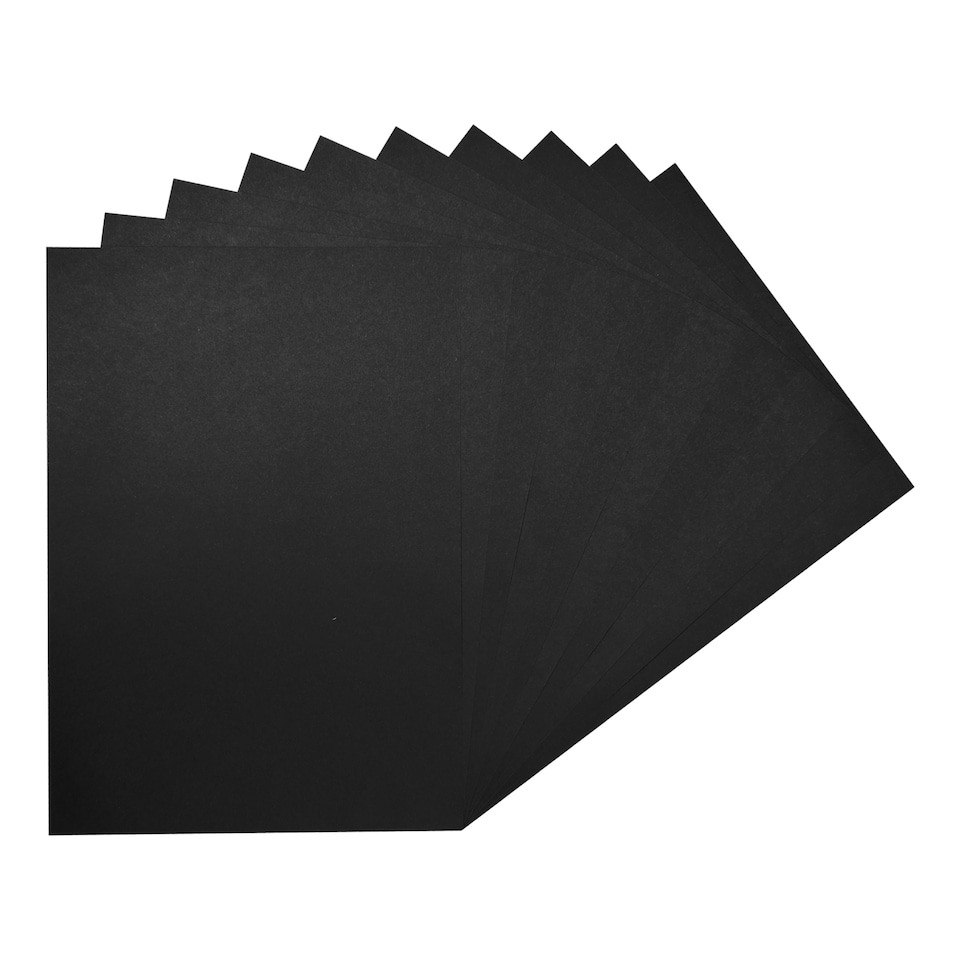 image 1 of Pack of 20 Sheets A2 Black Colored Craft Papers 230gsm