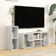 image 2 of HOMCOM TV Unit for TVs up to 75 Inches, Free Combination TV Stand, White