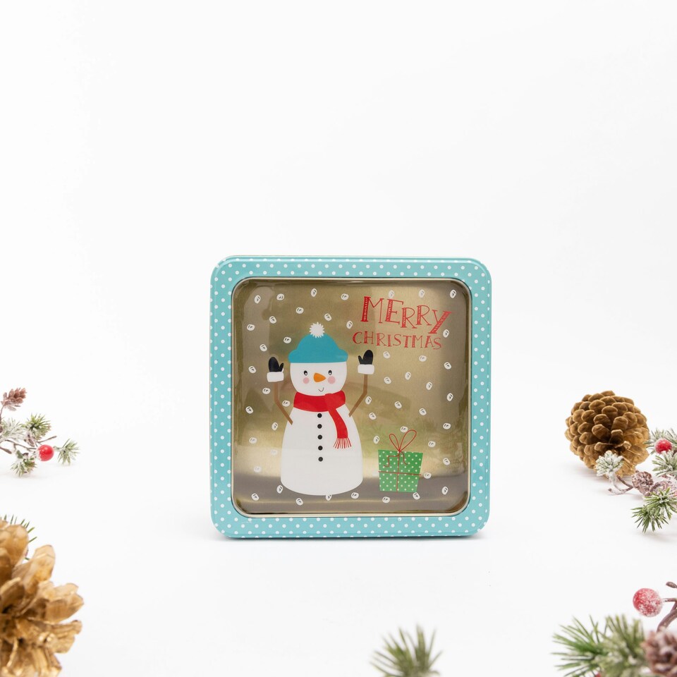 image 1 of 3 Set Square Character Christmas Tins