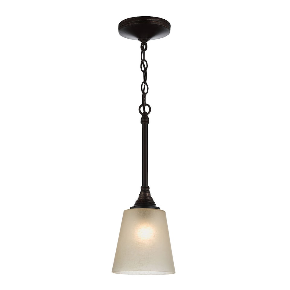 Arbor 1 Light Dome Ceiling Mini Pendant Bronze, Weathered brass, E27