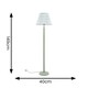 image 4 of ValueLights Bobbles Sage Green Floor Lamp Green Arrow Pleat Shade | Green