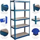 image 2 of Alivio 5 Tier Racking Shelf Heavy Duty Steel Unit  (Blue) Blue