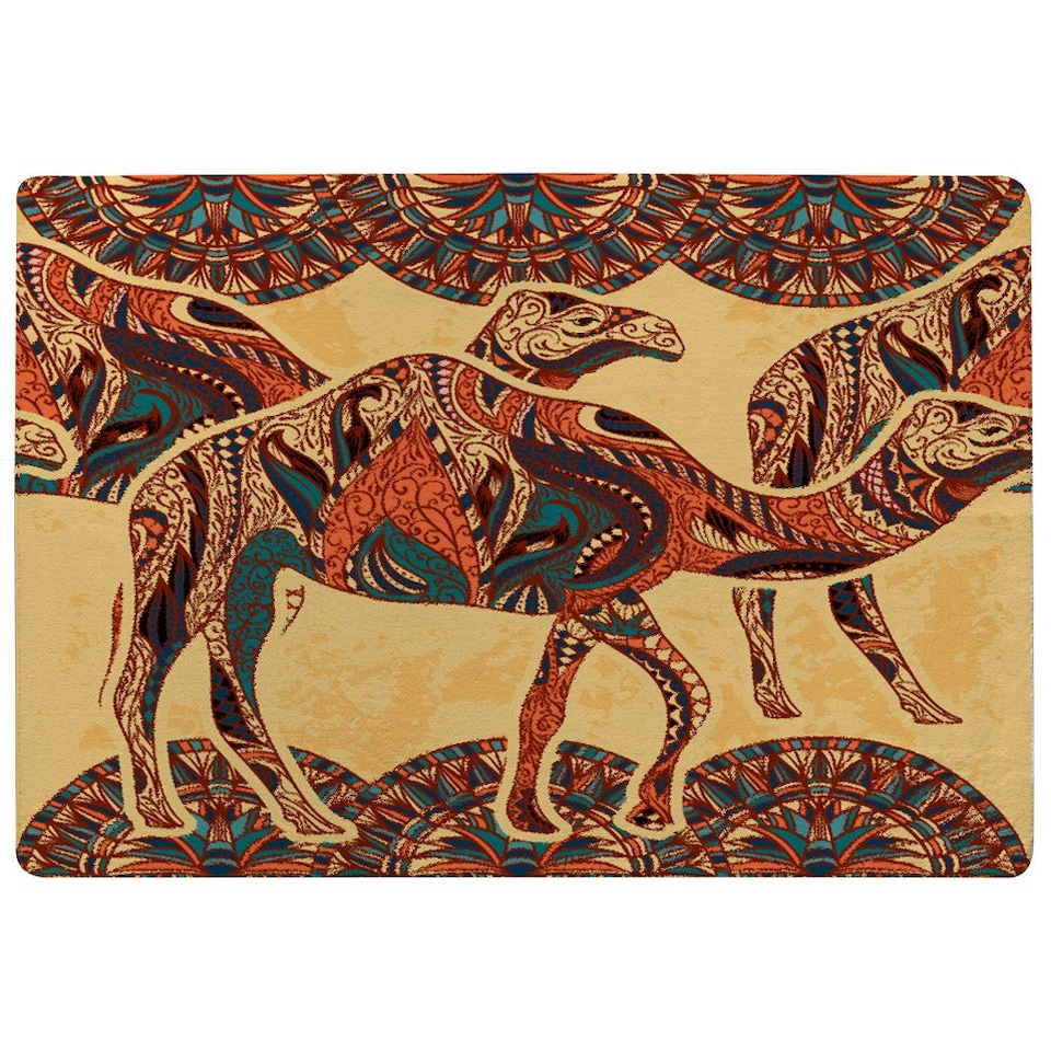 image 1 of Camels (Rug) Orange | Medium: 80x150cm