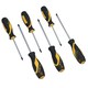 image 2 of 6pc Screwdriver Set Slotted / Flat, Phillips & Pozi Head With Soft Grip Handles