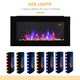 image 7 of HOMCOM 1000W/2000W LED Electric Fireplace Automatic Function Remote Timer Safe