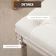 image 4 of HOMCOM 80cm End of Bed Bench, Window Seat, Tufted Bench for Bedroom, Hallway, Living Room, Cream White