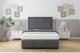 image 2 of Sloomy Lancaster Armour Coniston Divan Bed Base 2 Drawers Right Side With 26 Inch Strutted Headboard & 12 Inch Matching Footboard | Grey | Armour | Double | 1