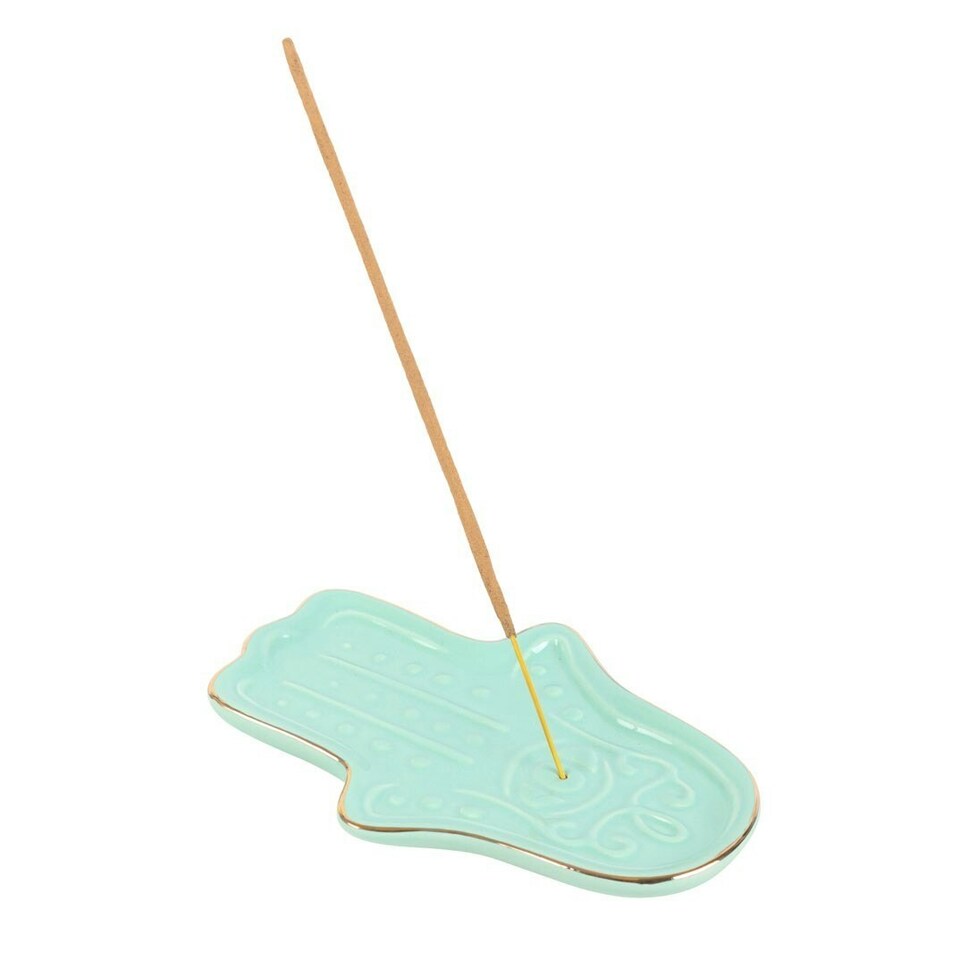 image 1 of Something Different Hamsa Hand Incense Holder - Blue - One Size