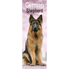 German Shepherd Slim 2026 Calendar | Slimline Wall Calendar | Dog Breed Gift | Plastic Free Packaging | Avonside Publishing Ltd