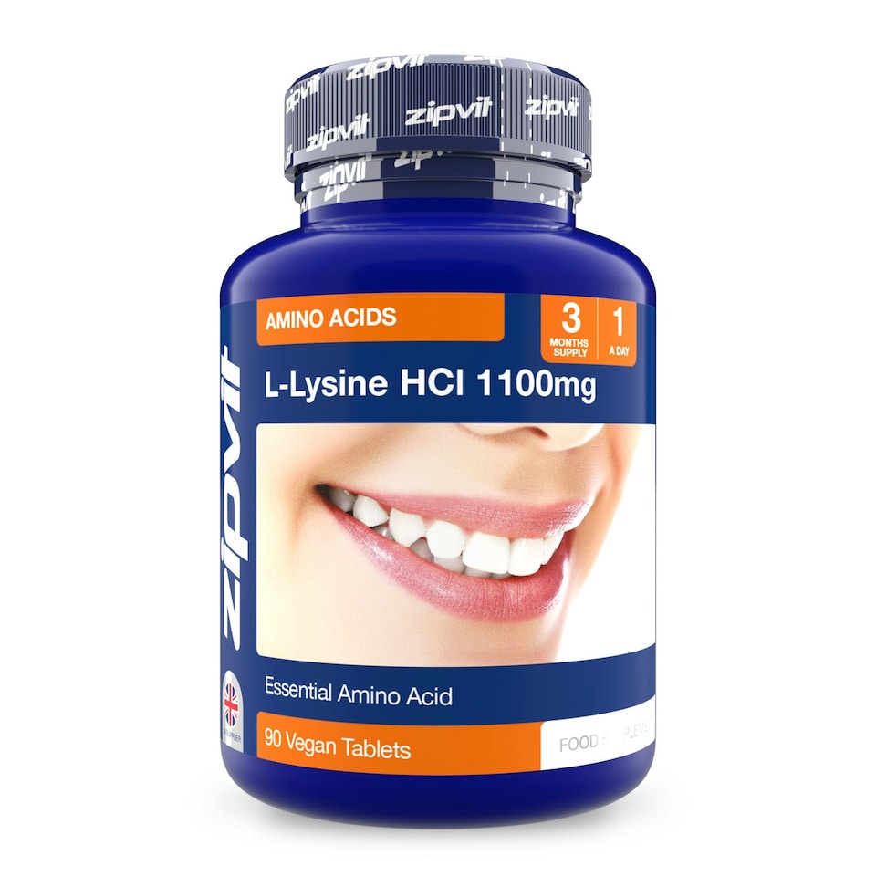 image 1 of Zipvit L-Lysine 1000mg, Essential Amino Acid Support, 90 Vegan Tablets, 3-Month Supply