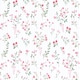 image 1 of Floral Pinstripe Wallpaper in Pink and Blue | Pink | Pink | 50cm x 10m