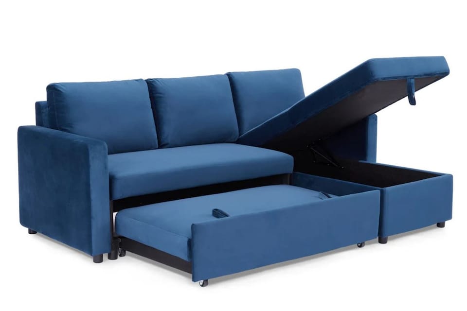 image 1 of The Tranquilo 3 Seater Sofa Bed in Black or Navy | Blue | One Size