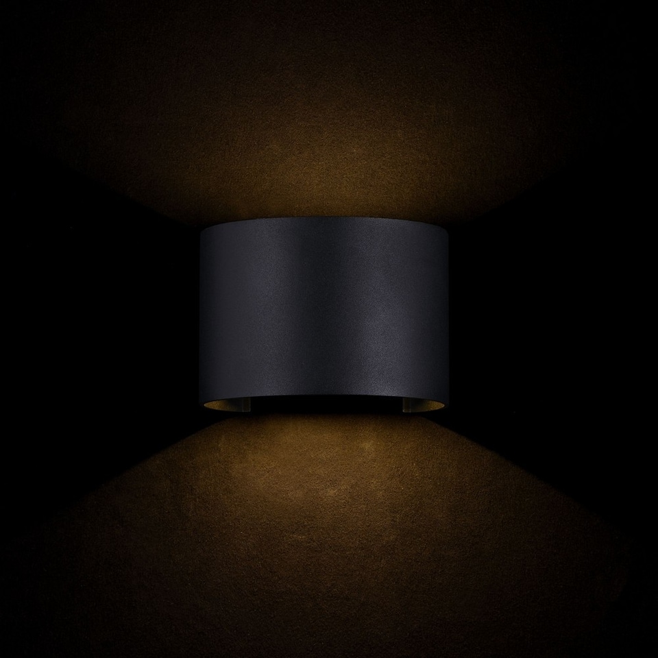 image 1 of Fulton Integrated LED Wall Lamp Black, IP54