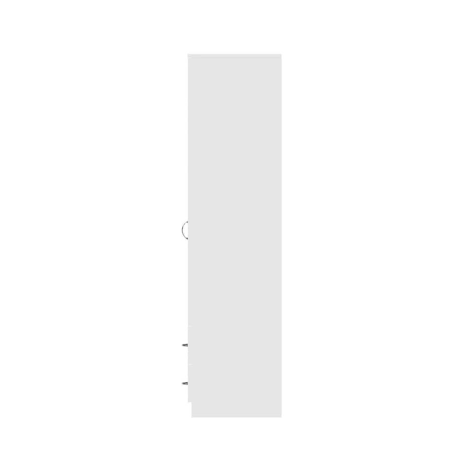 image 1 of FWStyle Chilton Combination Wardrobe 2 Door 2 Drawer - White Gloss Front White