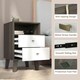 image 5 of HOMCOM Bedside Tables Set of 2, Modern Nightstand with 2 Drawers and Open Cubby