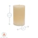 image 3 of Nicola Spring Round Vanilla Pillar Candles - 110 Hours - Cream - Pack of 3 | Cream | Beige