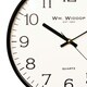 image 4 of Wm Widdop Slim Line Black Cased Wall Clock 30cm Black