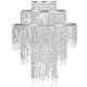 image 2 of CGC LIZA Three-Tier Extra Large Crystal & Chrome Ceiling Shade | Silver | Silver | Extra large