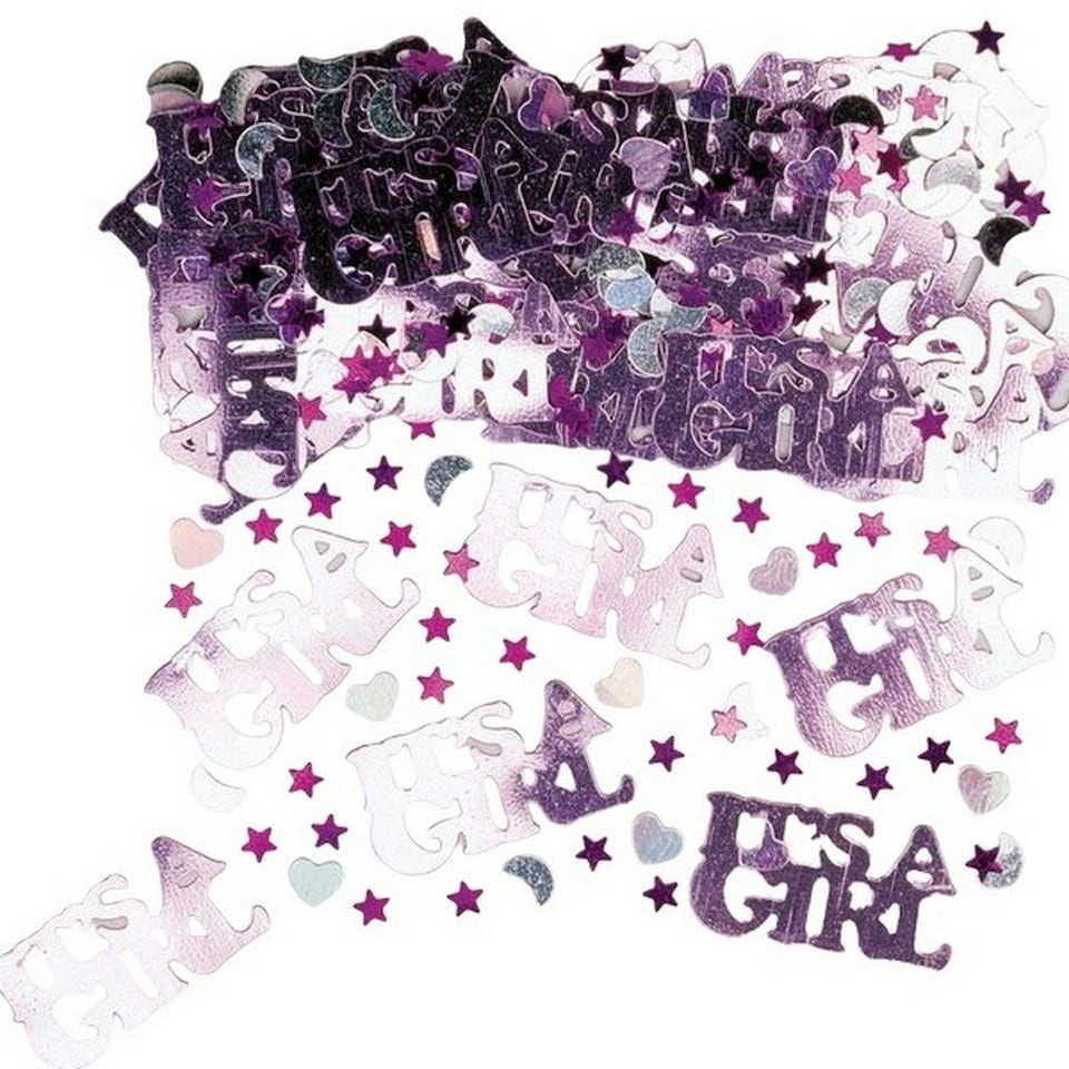 Amscan It´s A Girl Confetti - Purple/White - One Size
