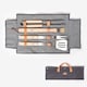 image 1 of Homescapes BBQ Tool Set in Denim Case