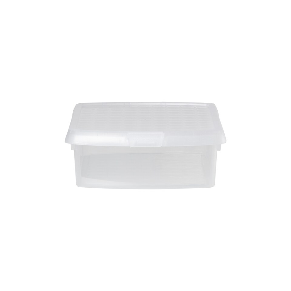 image 1 of Wham Clip 5x 8.5L Rectangular Plastic Storage Boxes with Clip Lock Lids. Ideal for Home, Office, Toys & More - Clear/Clear | Clear | 5