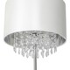 image 5 of First Choice Lighting Cream Faux Silk Jewelled Floor Lamp Chrome | White