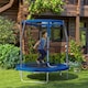 image 2 of SPORTNOW 6ft Outdoor Trampoline with Safety Enclosure Net, Blue