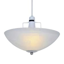 ValueLights Traditional Glass Uplighter Ceiling Light Shade with a Silver Chrome Gimble Chrome