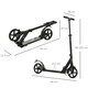 image 7 of HOMCOM Folding Kick Scooter with Big Wheels for 14+ Teens Adult, Black