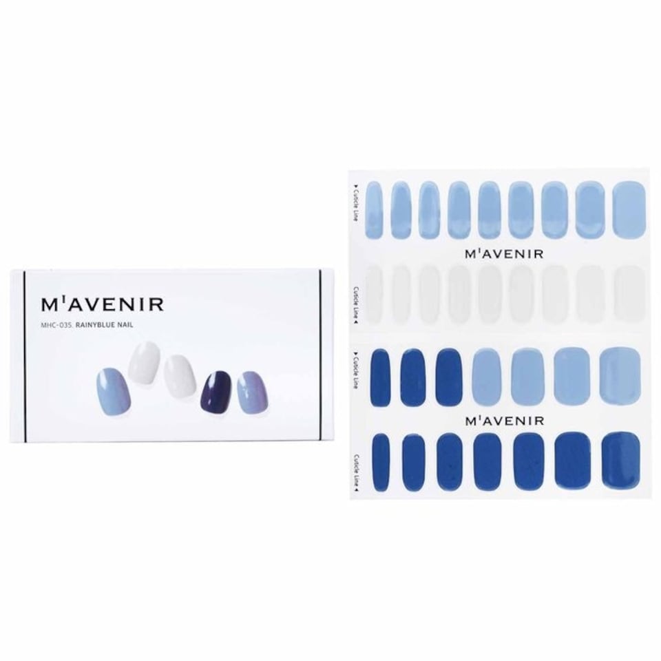 image 1 of Nail Sticker (blue) - # Rainyblue Nail - 32pcs Blue