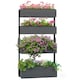 image 1 of Outsunny Raised Garden Bed Wooden Plant Stand Grey Grey