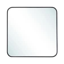 Living and Home Square Wall Mirror Black - 50cm