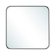 image 1 of Living and Home Square Wall Mirror Black - 50cm