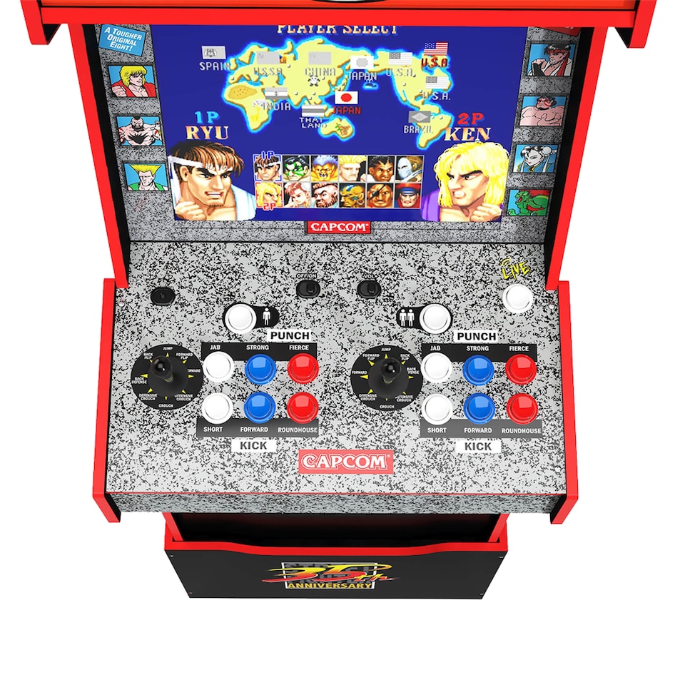 image 1 of Arcade1Up Street Fighter Turbo Legacy Yoga Flame 14-in-1 Wifi Enabled Arcade Machine | Orange