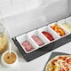 image 8 of 6 Compartment Trays Detachable Pizza Topping Station Reusable Container