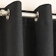 image 2 of Vogue Black Curtains 46 x 90 inch (117 x 229 cm) Room Darkening Eyelet Thermal Noise Reducing Curtains for Bedroom and Living Room