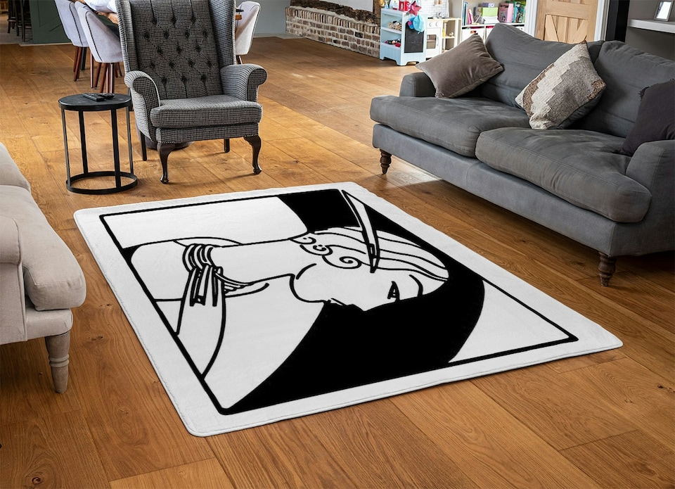 image 1 of Art Deco Woman (Rug) | Black | S