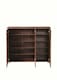 image 2 of Essentials 3 Door Shoe Cabinet Walnut Finish