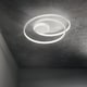 image 2 of Oz LED Decorative Swirl Integrated LED Semi Flush Light Black, 3000K